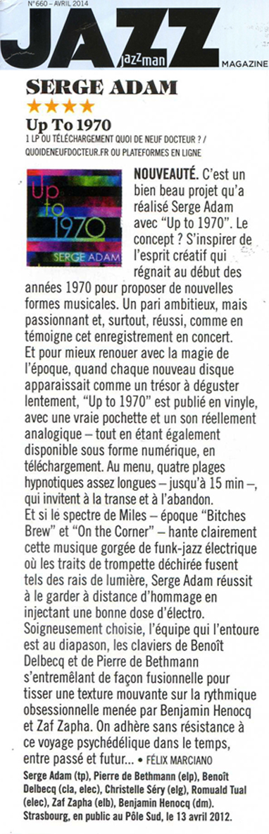 serge adam,up to 1970,quoi de neuf docteur,jazzmag