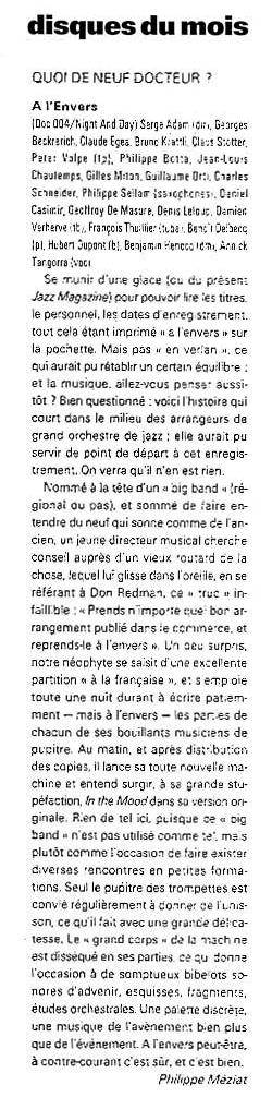 jazzmagazine-quoi de neuf docteur