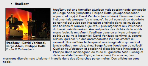 Hradcany,serge adam,philippe,botta,david venitucci,quoi de neuf docteur