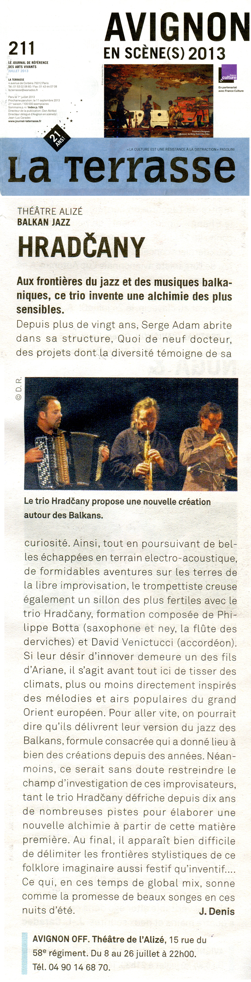 Hradcany,serge adam,philippe,botta,david venitucci,quoi de neuf docteur